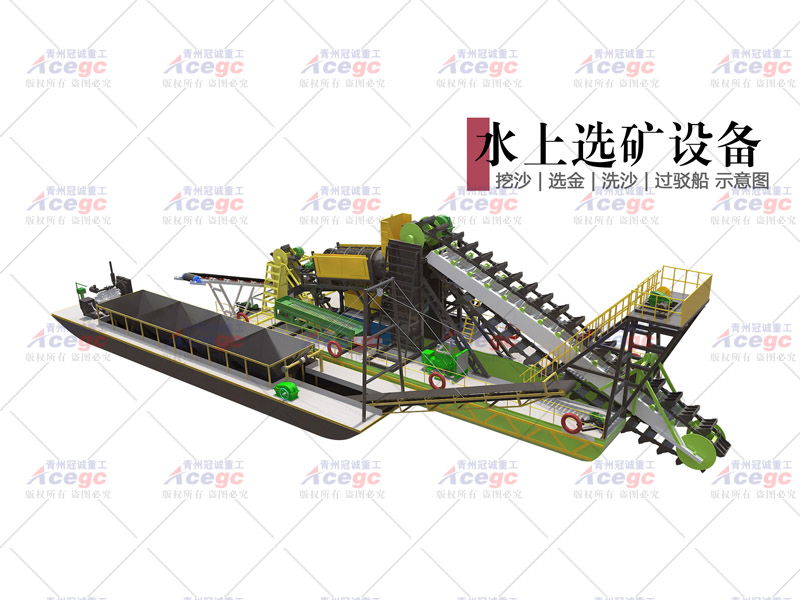 水上砂金船液压鼓动溜槽版